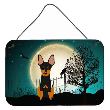 CAROLINES TREASURES Halloween Scary English Toy Terrier Wall or Door Hanging Prints BB2299DS812